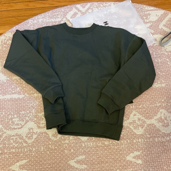 Men's green Crewneck sweatshirt HOURS - Picture 1 of 5